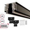 Шинопровод NOVOTECH PORT FLUM 135328 NT25 000 для монтажа в натяжной потолок 3м (CLAMP) IP20 48V черный