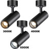 Светильник накладной NOVOTECH OVER NAIL 359222 OVER NT23 201 IP20 LED 3000К\4000К\6000К 5W/9W/13W 220V с переключателем температуры мощности черный